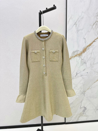 Sp NEW rhinestones knit dress