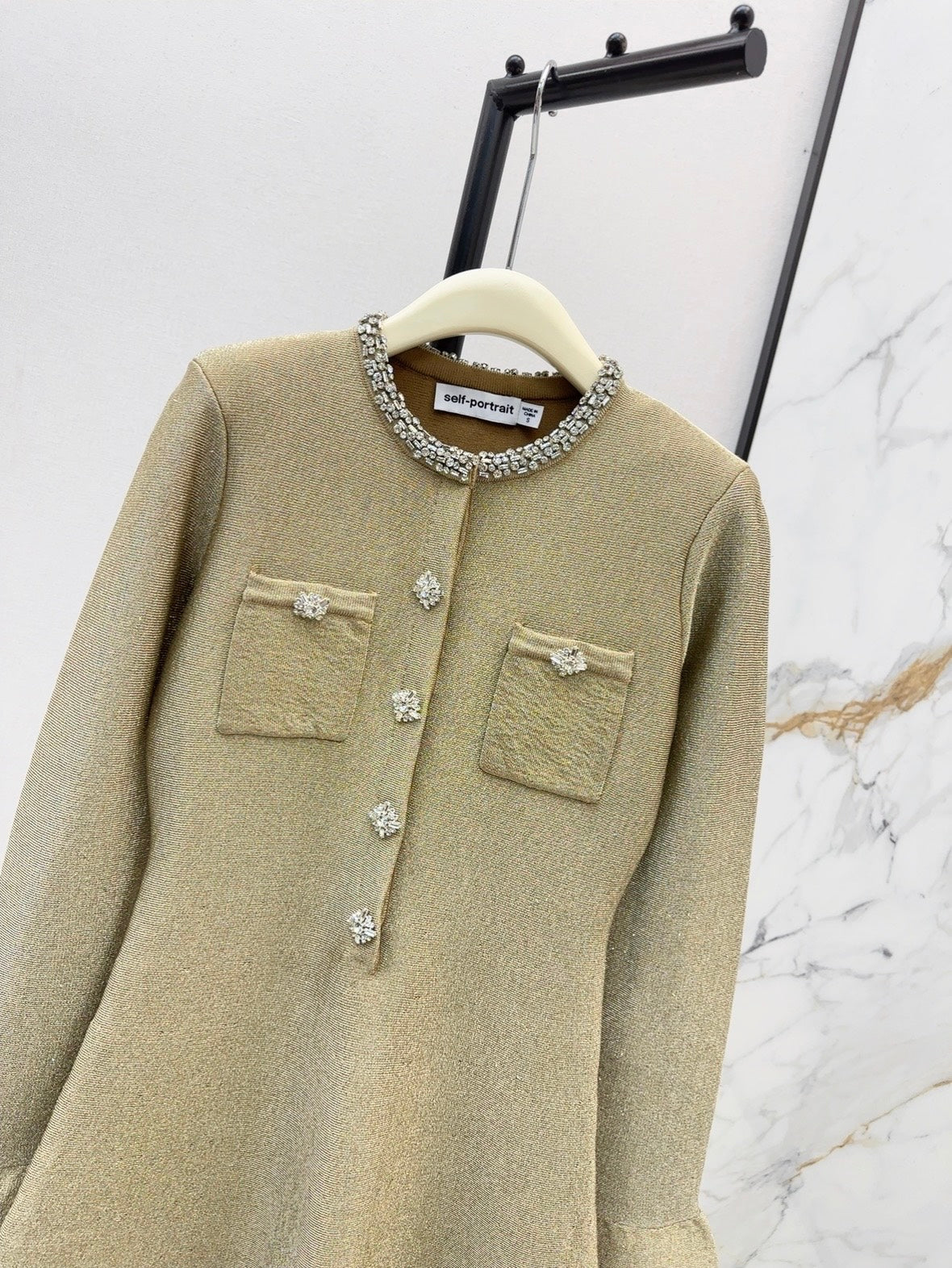 Sp NEW rhinestones knit dress