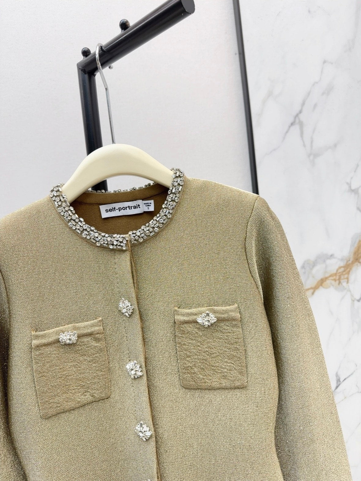 Sp NEW rhinestones knit dress