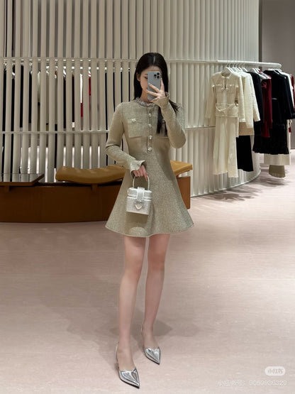 Sp NEW rhinestones knit dress