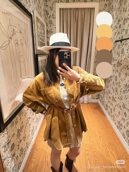 Ral NEW Embroidered corduroy shirt