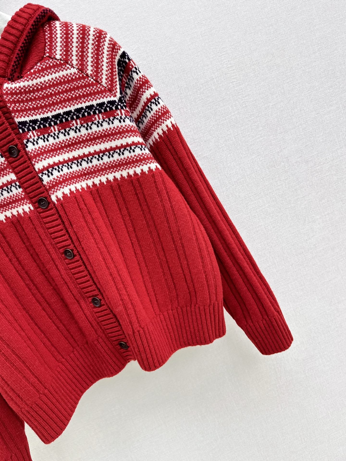 Loro NEW Fair Isle hooded knitted cardigan