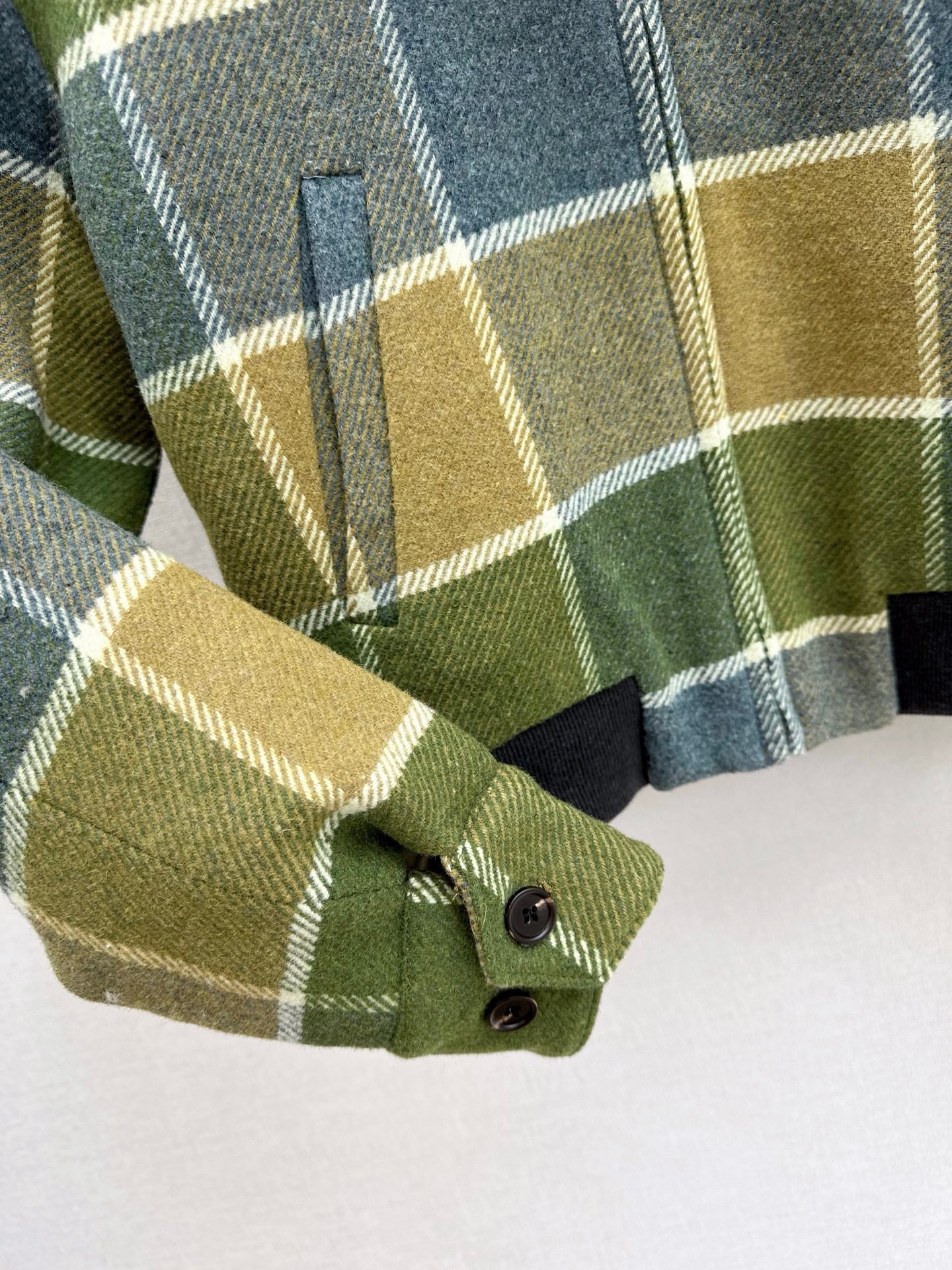 Miu NEW Retro plaid woolen coat