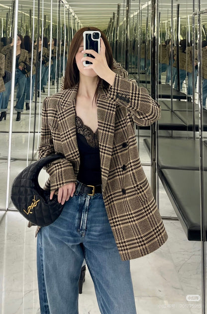 Saint NEW Vintage plaid blazer