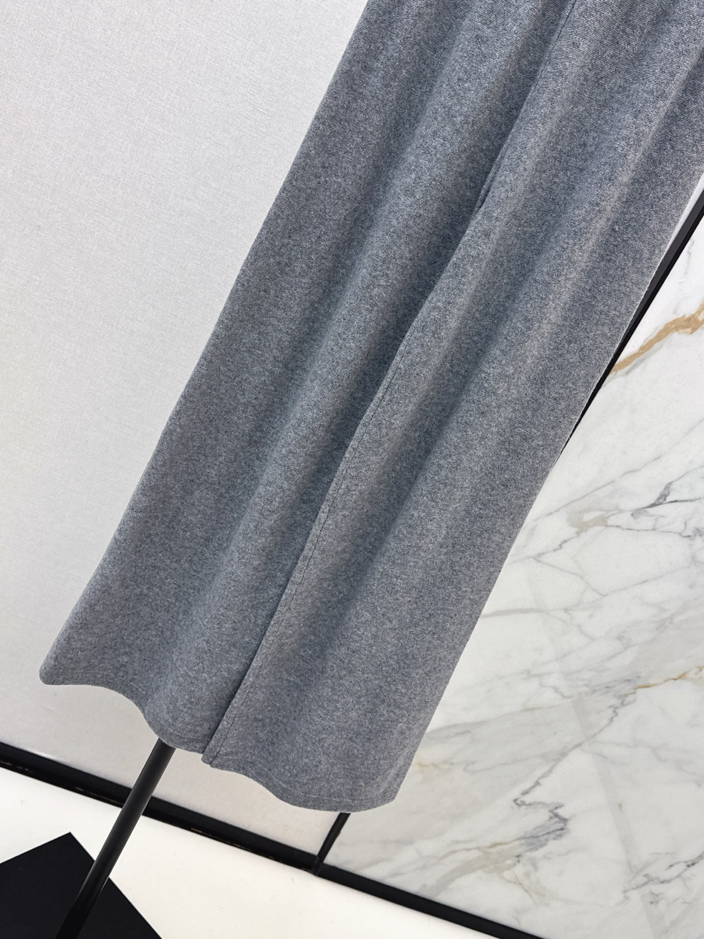 CD NEW Embroidered cashmere wide-leg trousers