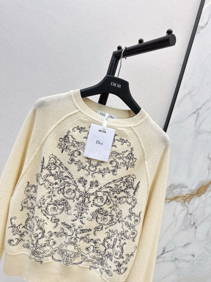 CD NEW Embroidered cashmere sweater