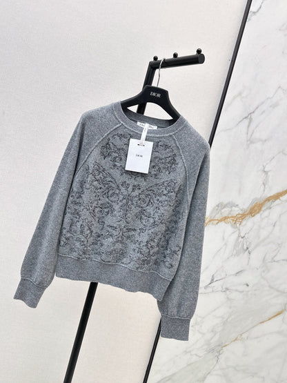 CD NEW Embroidered cashmere sweater