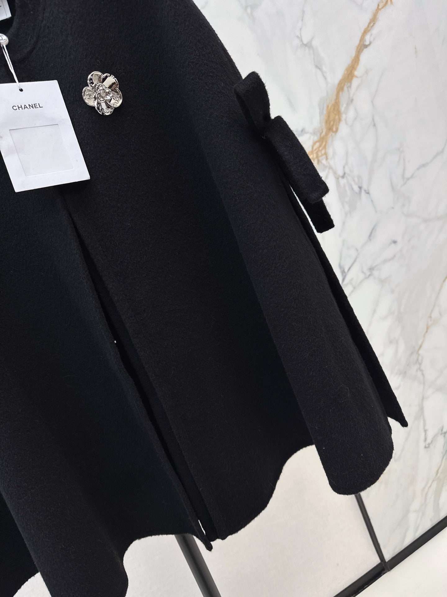 Chan NEW Bow-tie cape coat