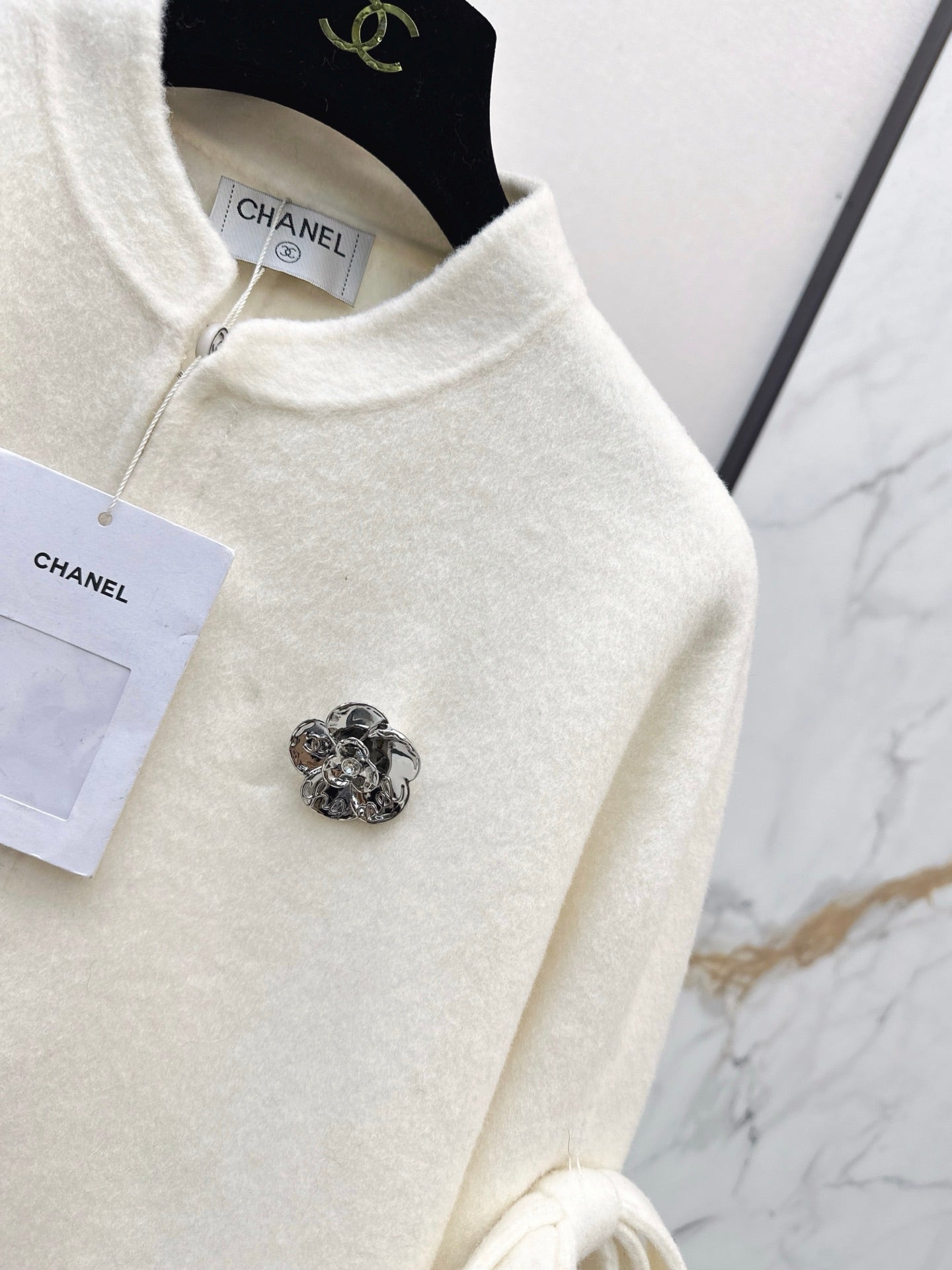 Chan NEW Bow-tie cape coat