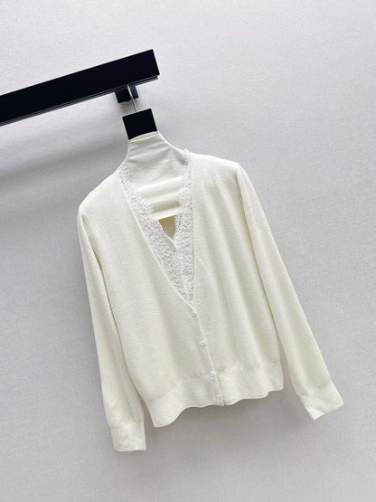 Es NEW Lace-paneled cardigan