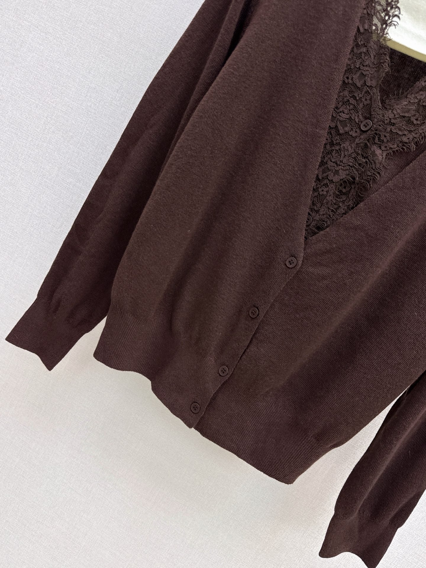 Es NEW Lace-paneled cardigan