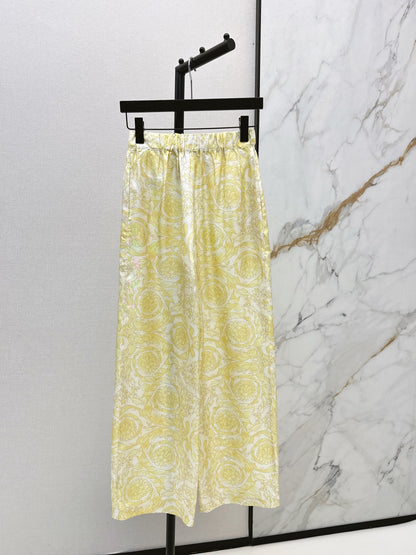 Ver NEW Printed silk straight-leg trousers