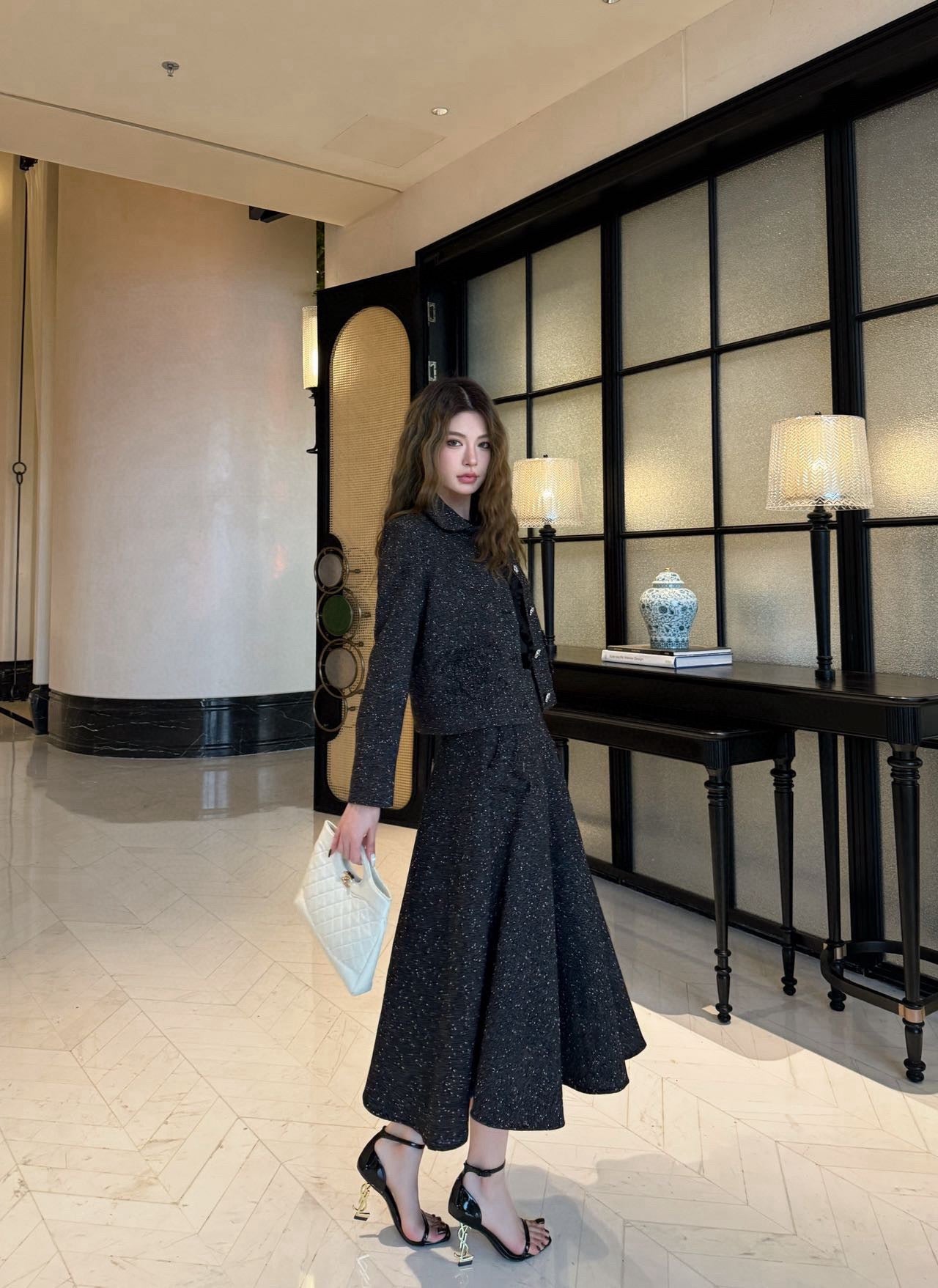 Chan NEW tweed pleated skirts