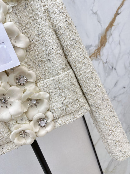 Chan NEW floral woven jacket