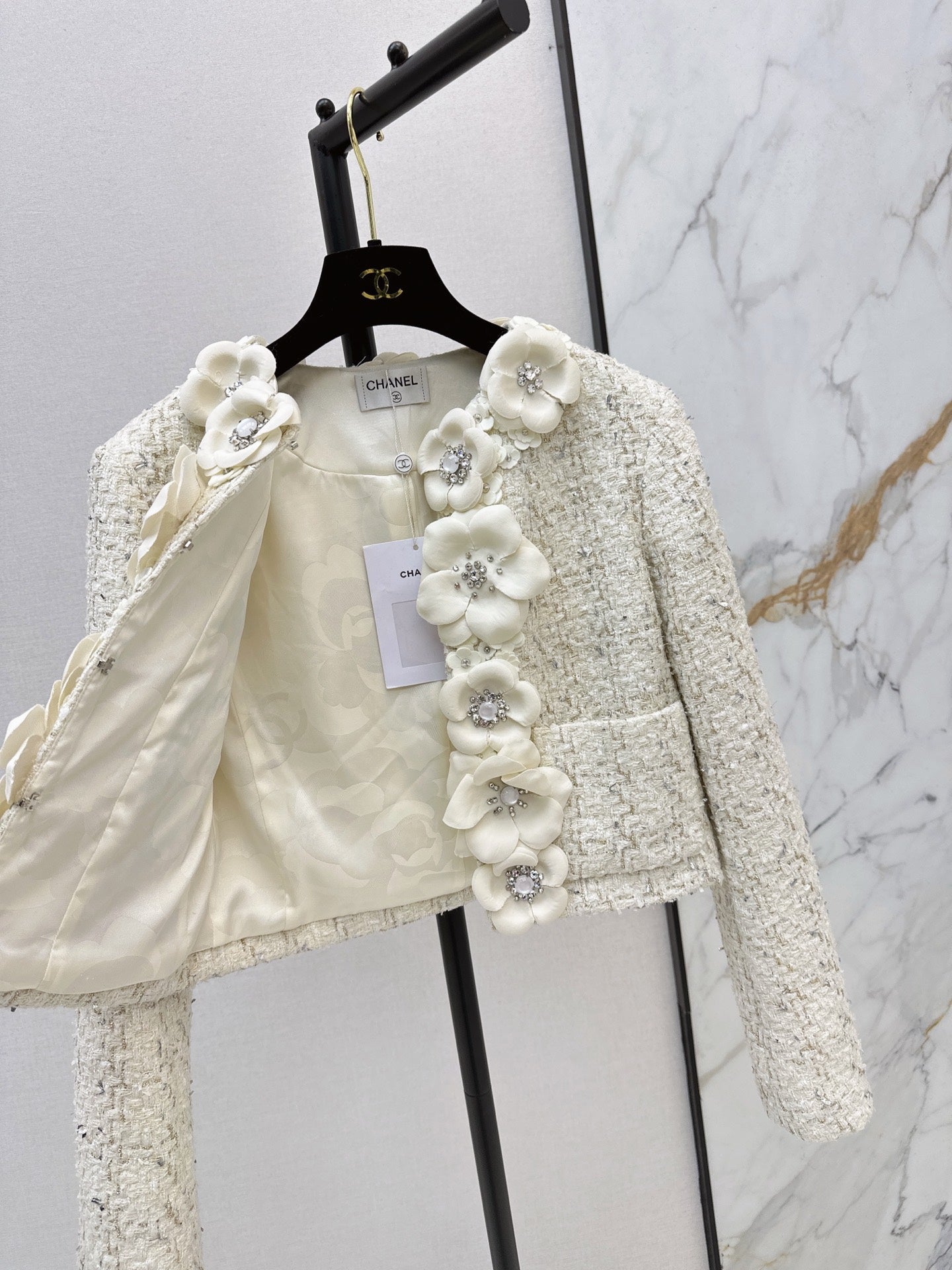 Chan NEW floral woven jacket