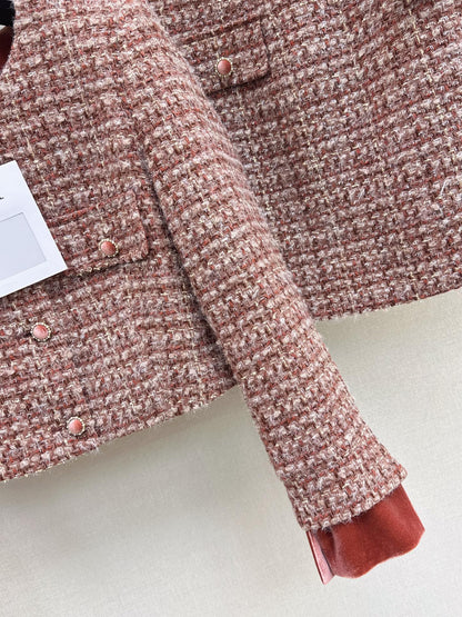 Chan NEW woven jacket A-lineskirts outfit sets