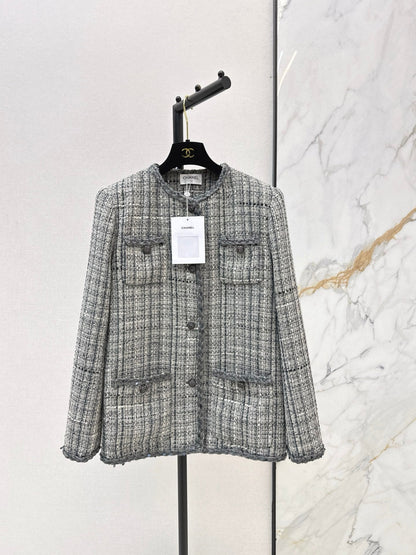 Chan NEW woven tweed jacket