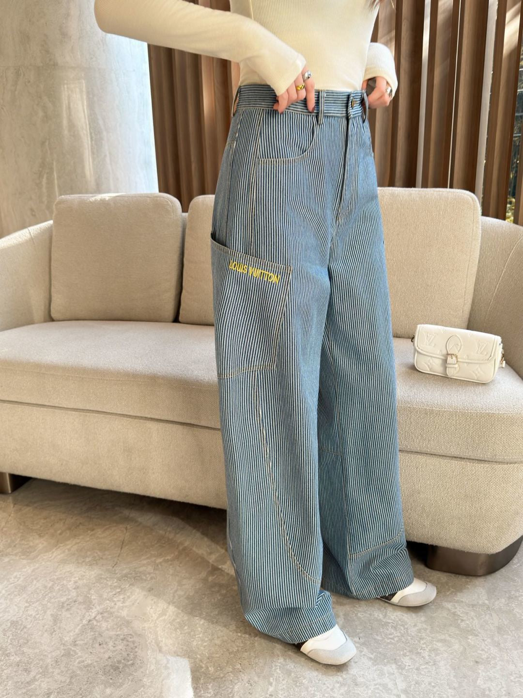 Louis NEW stripe wide-leg jeans