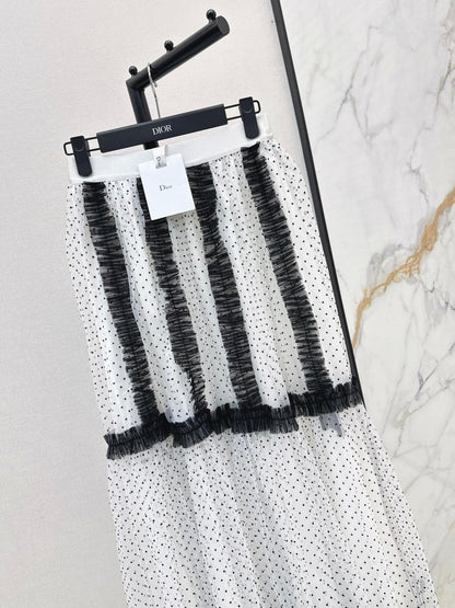 CD NEW polka dot mesh skirts