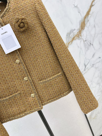 Chan NEW woven tweed jacket