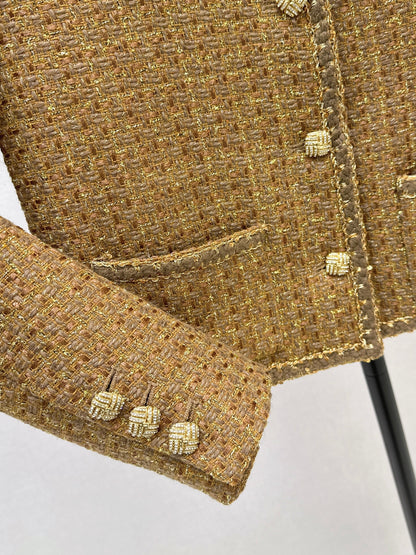 Chan NEW woven tweed jacket