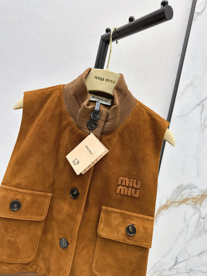 Miu NEW suede vest jacket