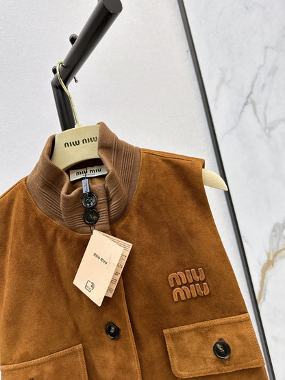 Miu NEW suede vest jacket