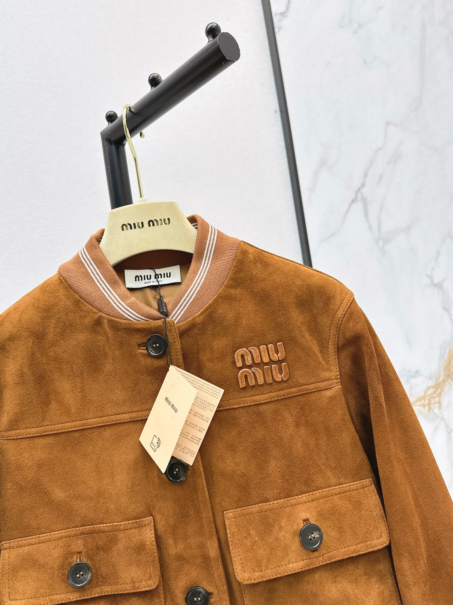 Miu NEW suede feather jacket