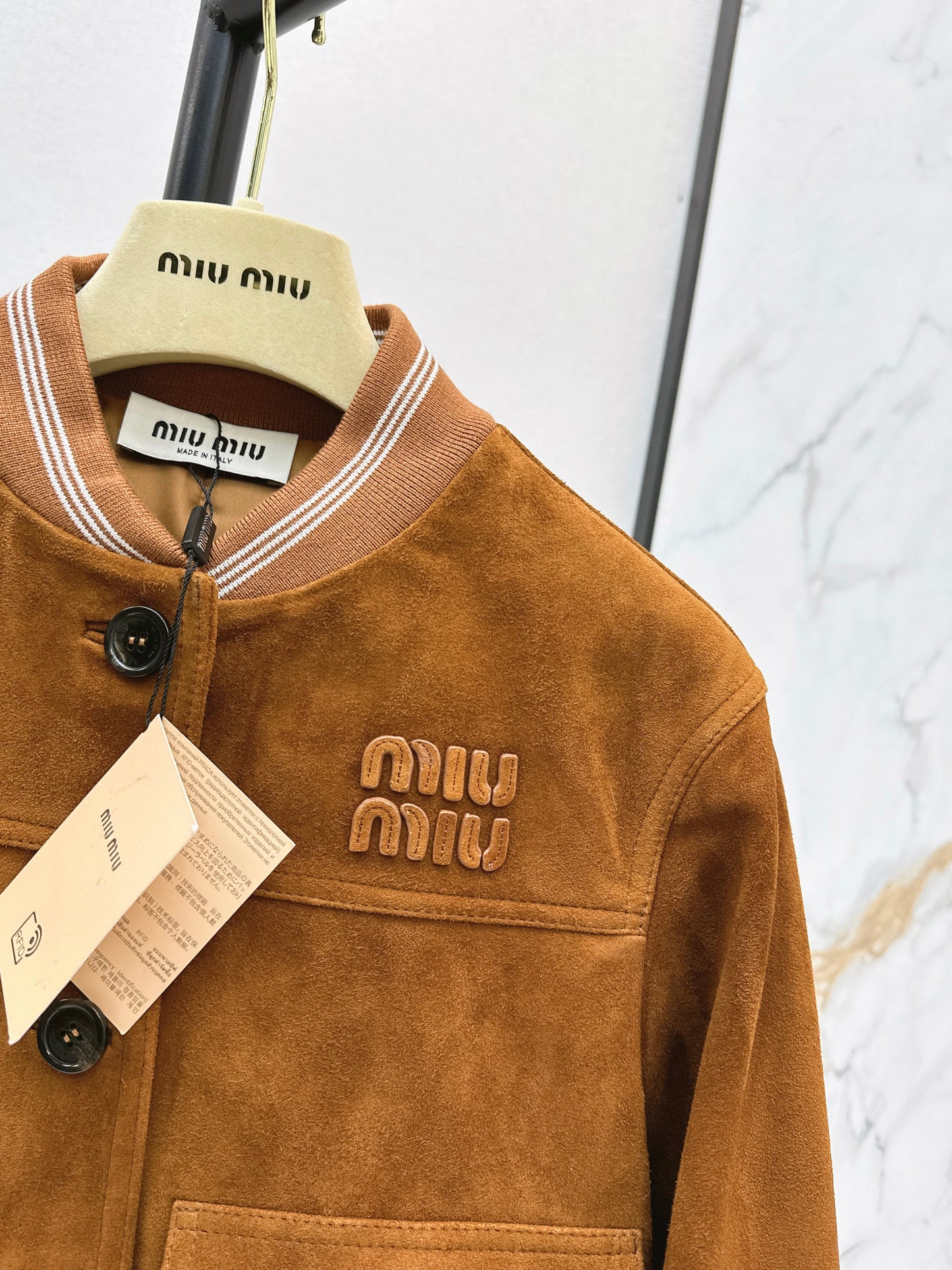 Miu NEW suede feather jacket