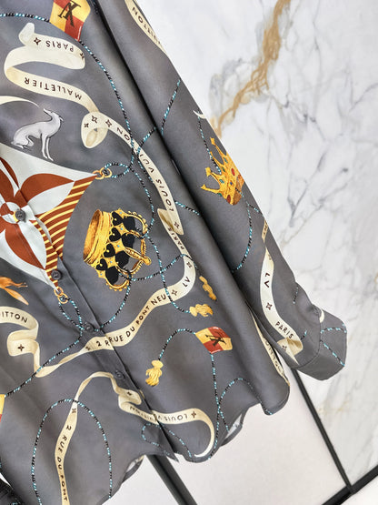 Louis NEW printed silk shirt