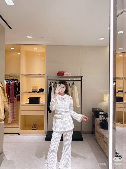 Chan NEW hollow knitwear