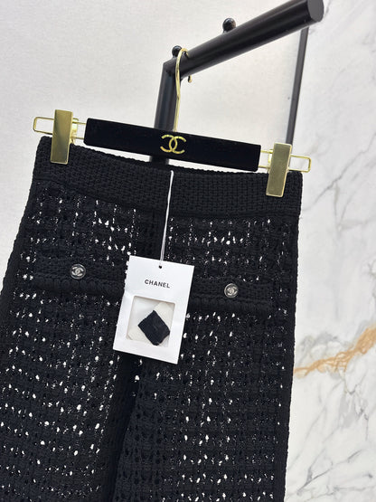 Chan NEW hollow knit pants