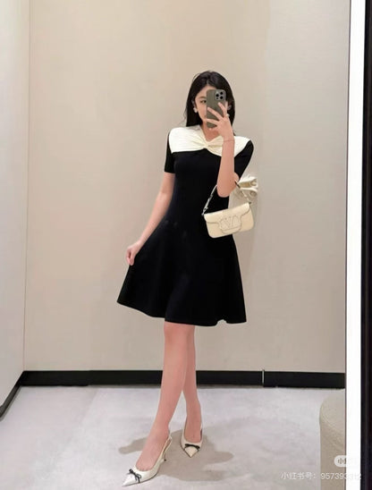 Valen NEW bow short sleeve dress