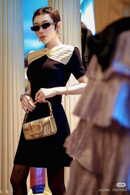 Valen NEW bow short sleeve dress