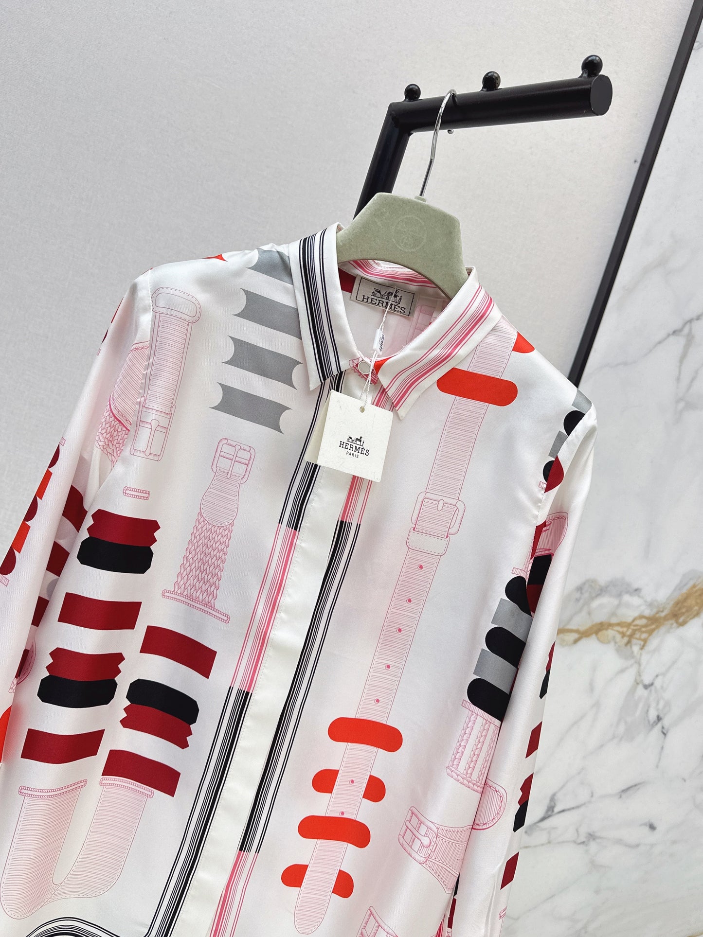 Herm NEW print silk shirts