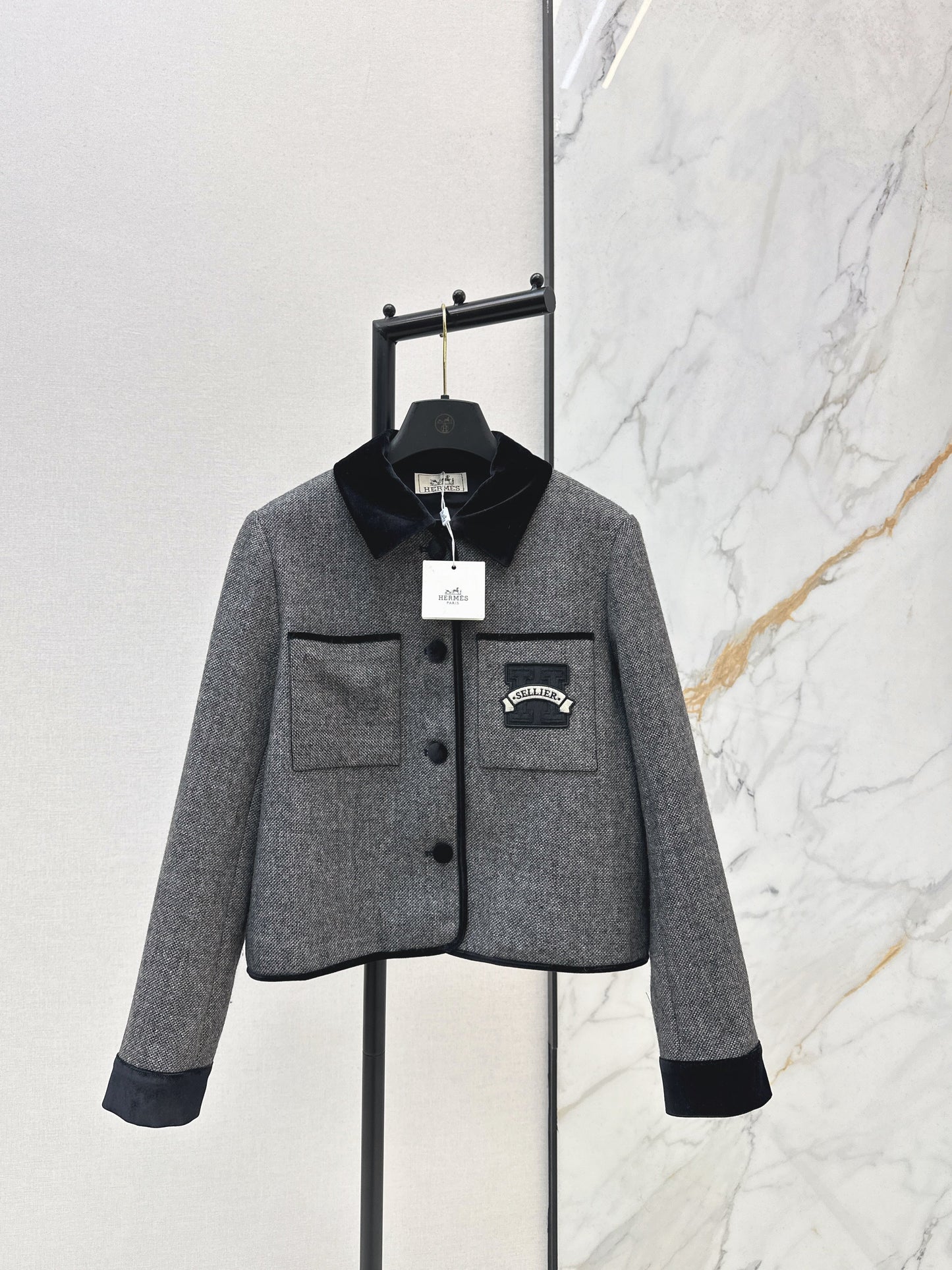 Herm NEW contract velvet jacket