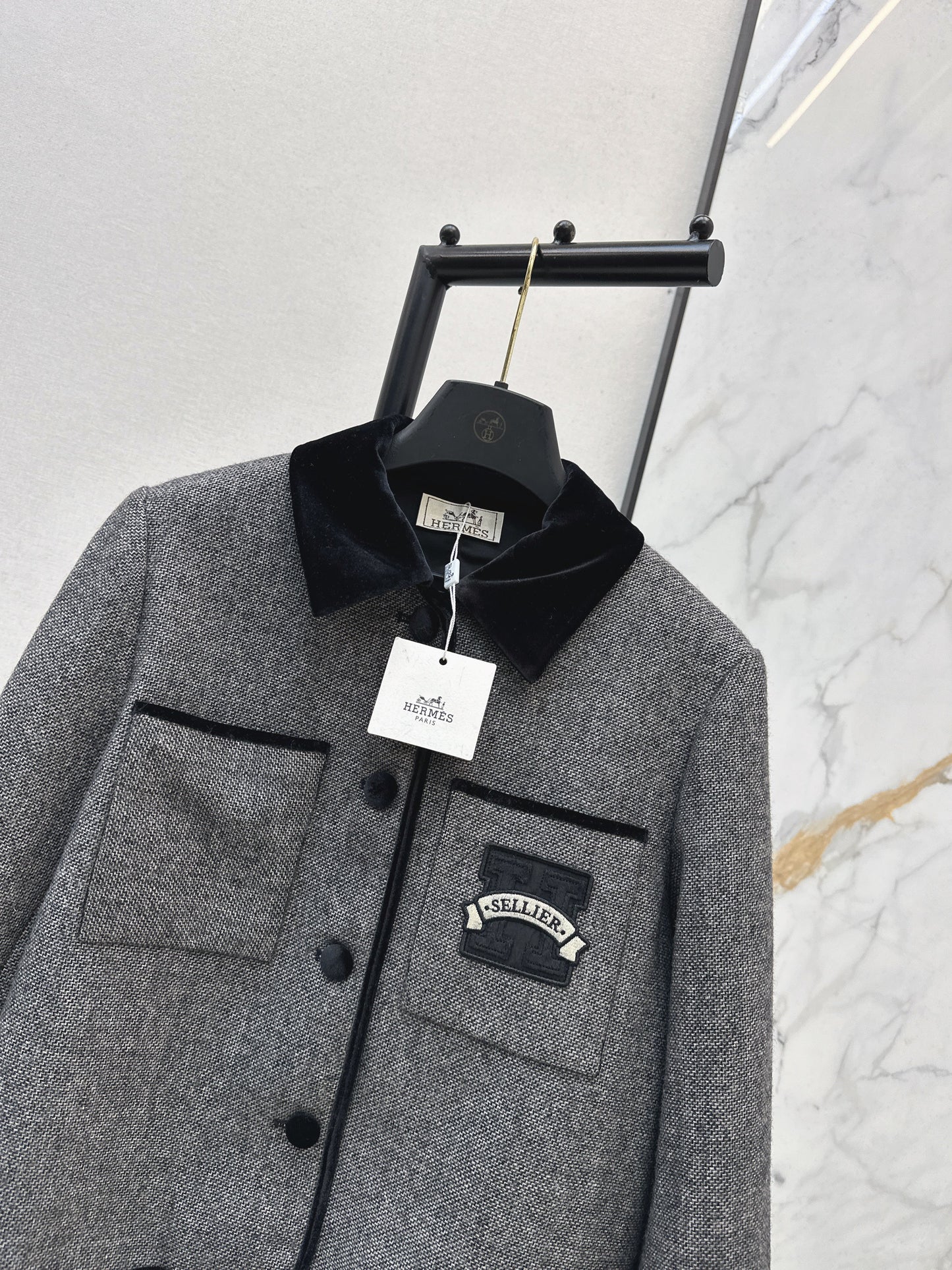 Herm NEW contract velvet jacket