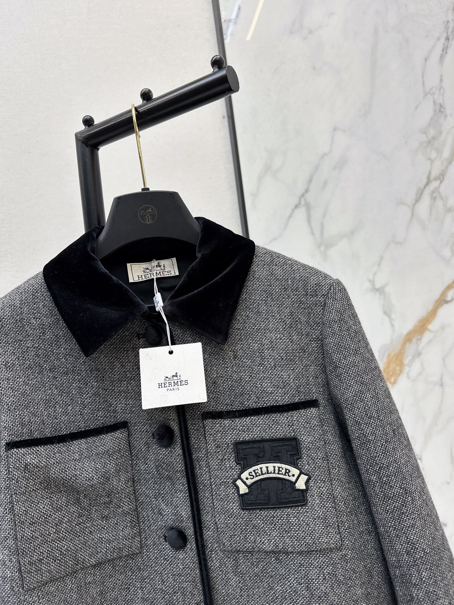 Herm NEW contract velvet jacket