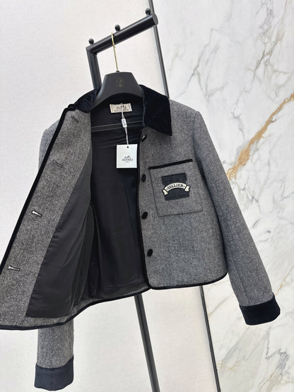 Herm NEW contract velvet jacket