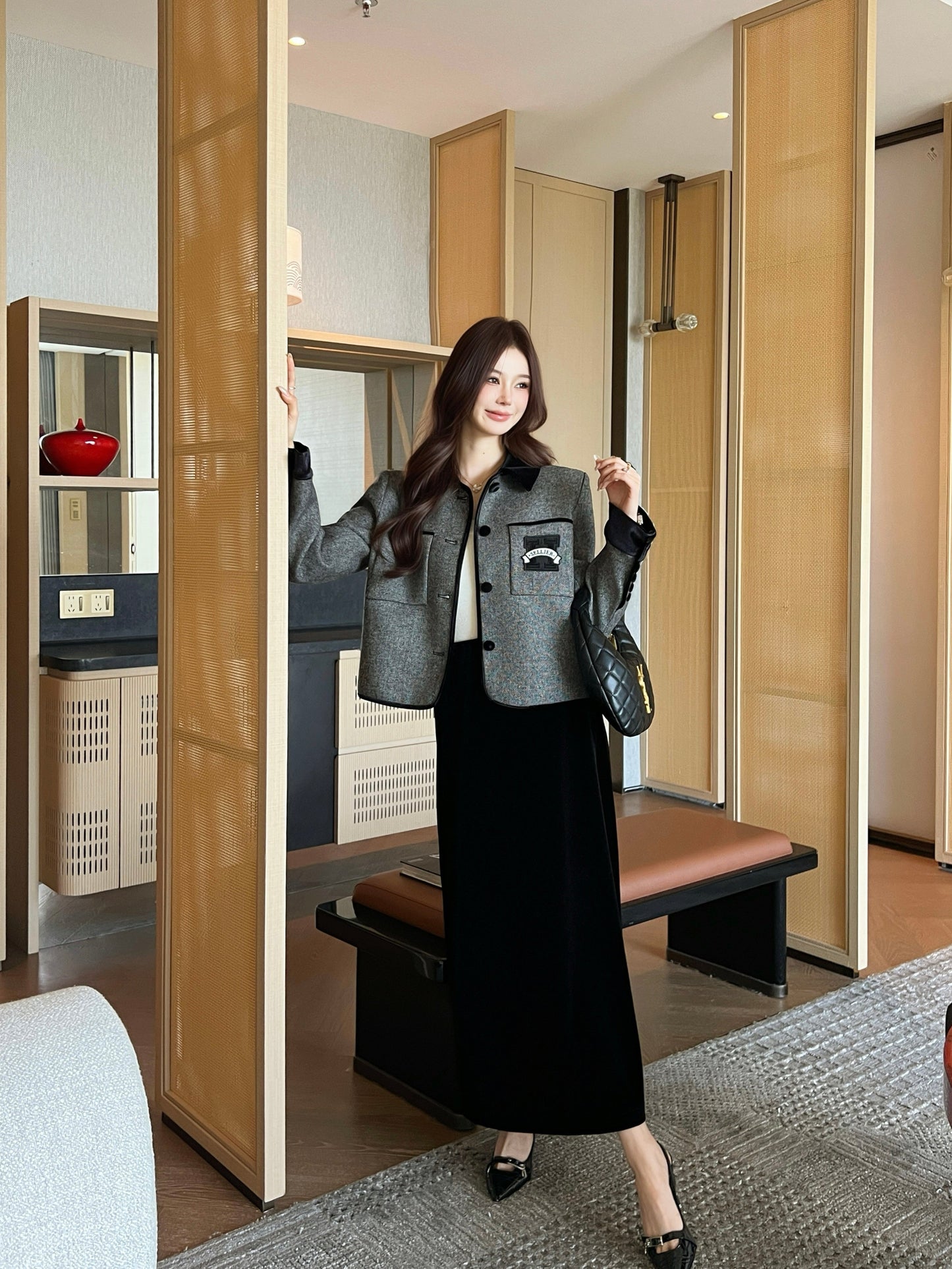 Herm NEW contract velvet jacket