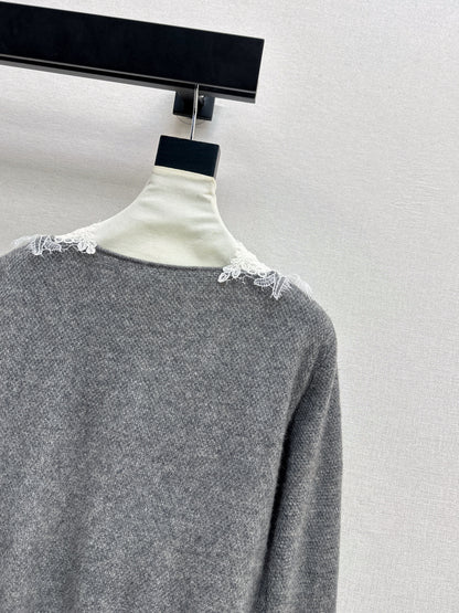 Es NEW Lace-paneled cardigan