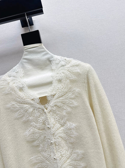 Es NEW Lace-paneled cardigan