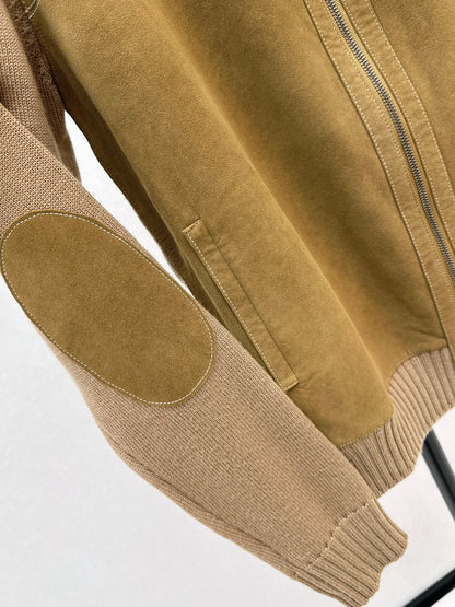 Miu NEW  wool contact sheepskin zipper cardigan