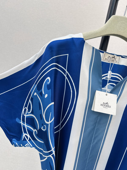 Herm NEW print silk dress