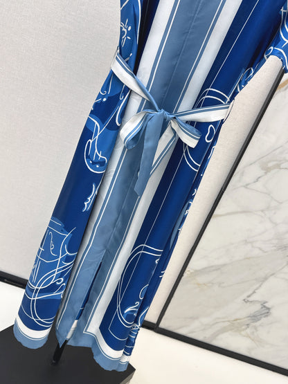 Herm NEW print silk dress