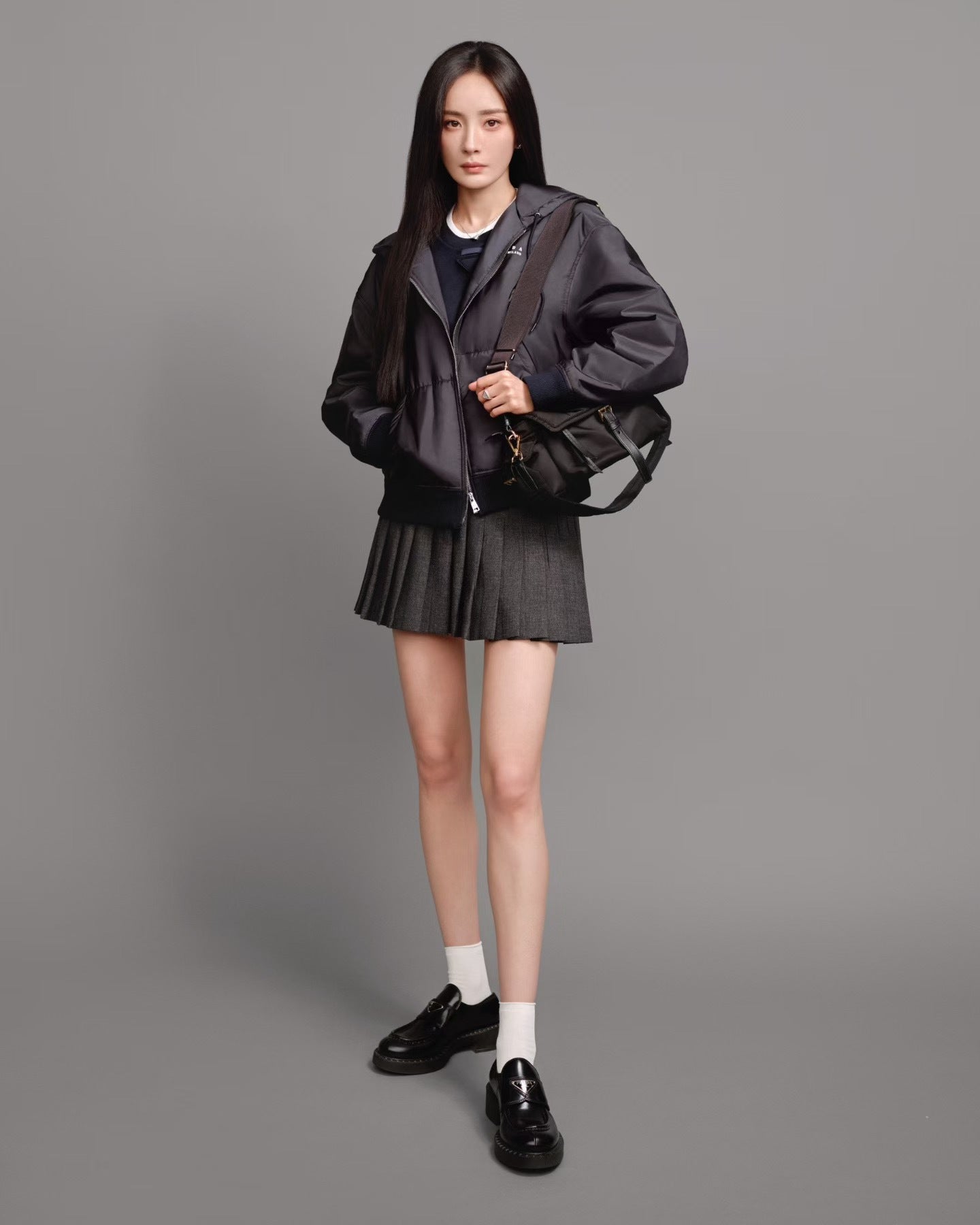 Pra NEW drawstring padded jacket