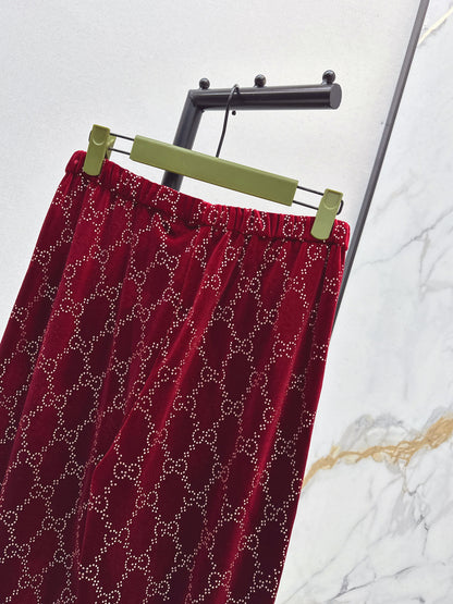 Guc NEW rhinestone suit pants