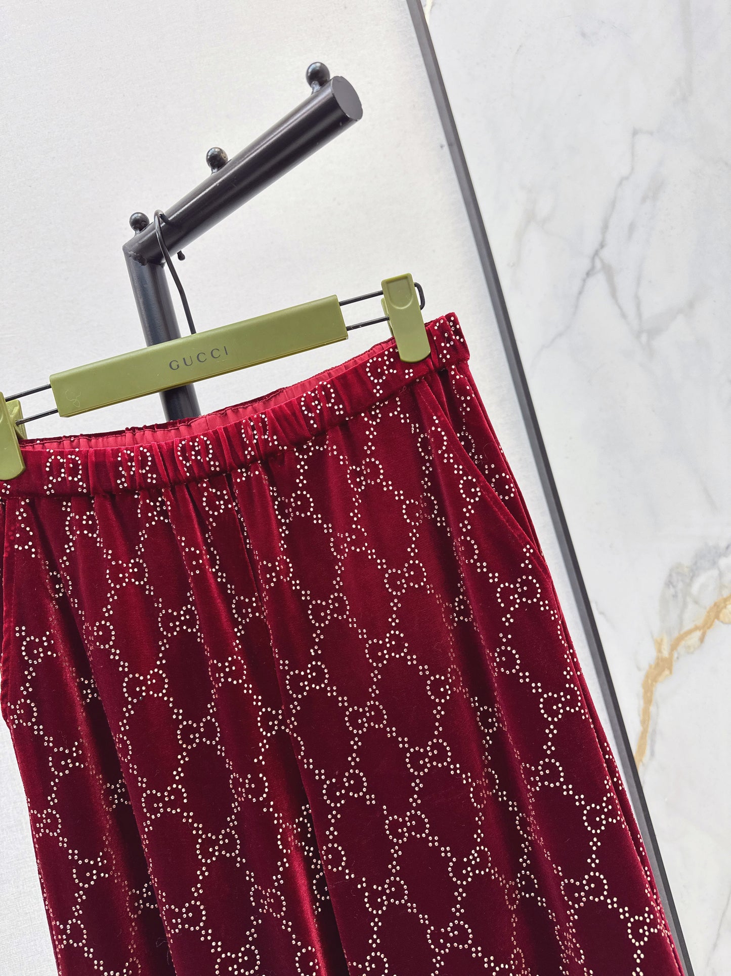 Guc NEW rhinestone suit pants