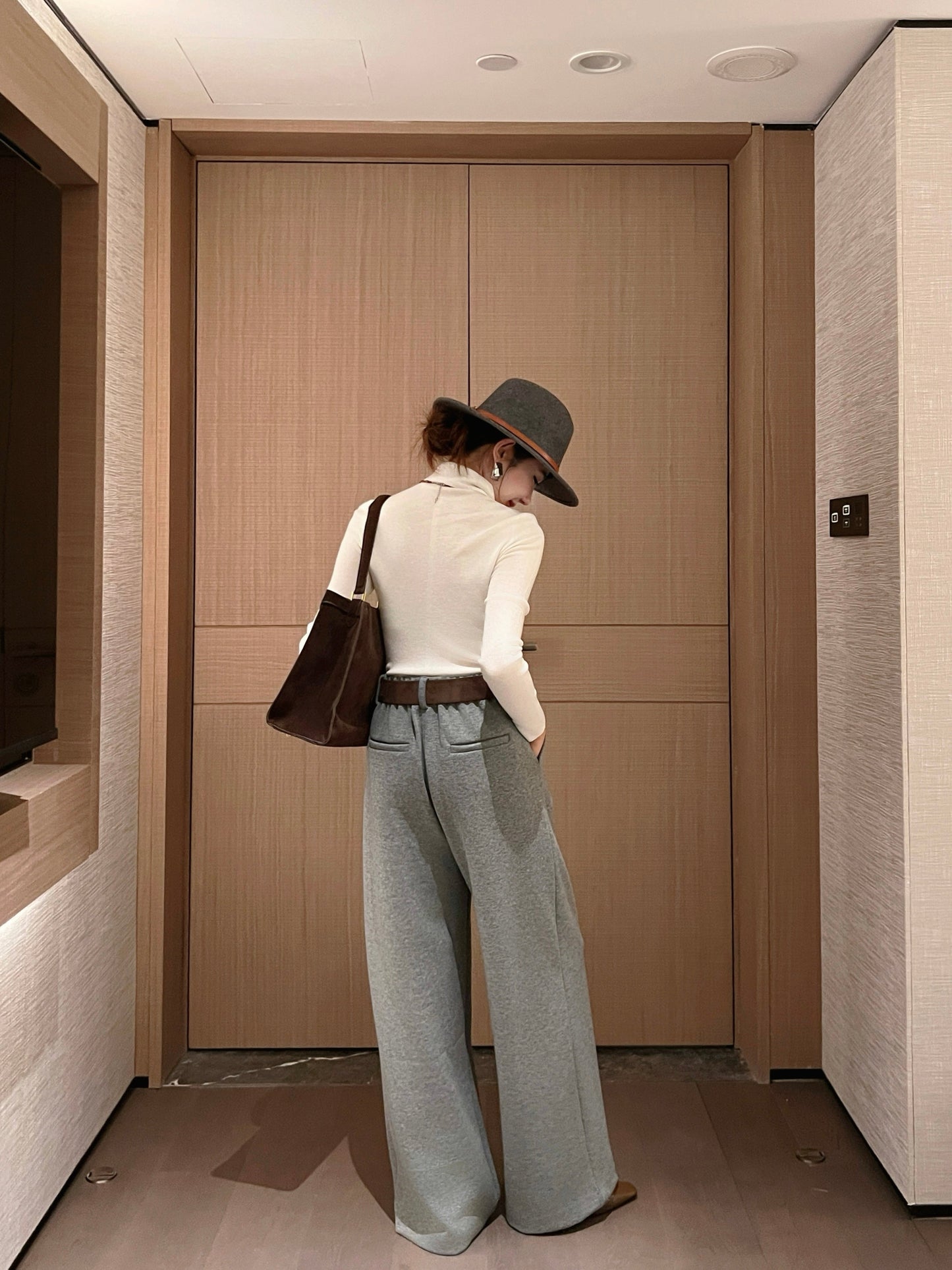 Ral NEW straight pants with belted