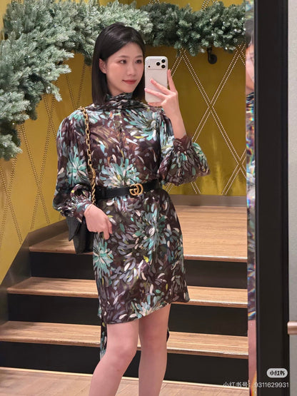 Guc NEW 3d floral print dress